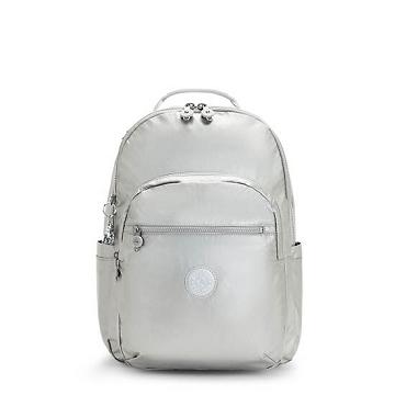 Kipling Seoul Large Metallic 15" Backpack Laptop Táska Titán | HU 1659EB